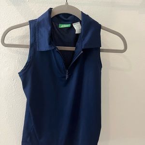 Girls Navy Tennis Tank - Prince, Size XS but fits Girls 10-12